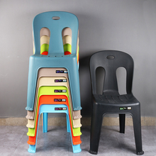0J塑料加厚餐椅塑胶靠背成人家用凳子户外休闲简约快餐大排档椅子