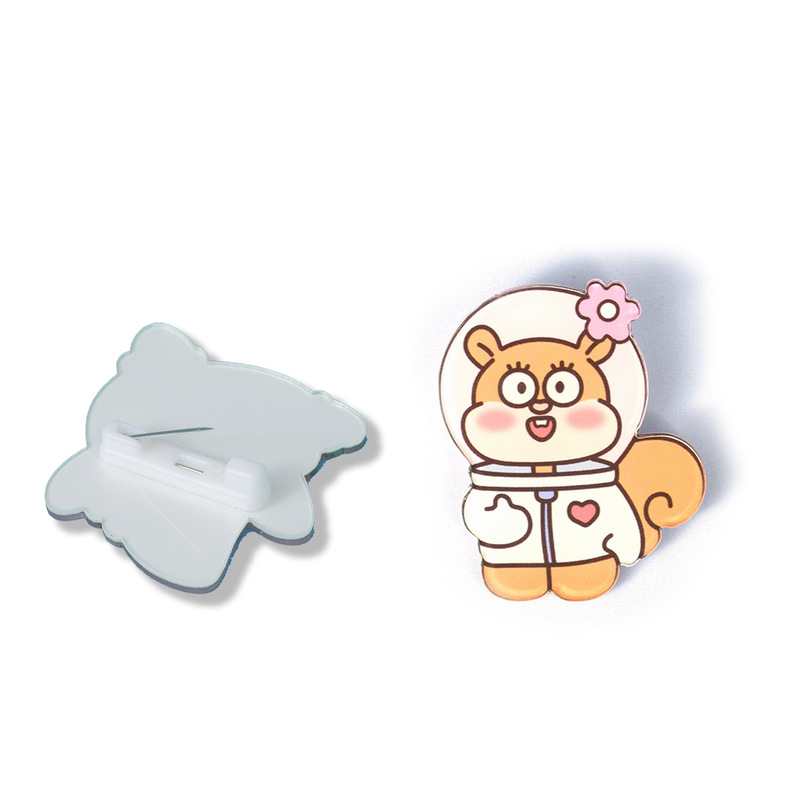 Insかわいいアニメスポンジ赤ちゃんブローチアクリル小プレゼント装飾バッジバッグアクセサリーピンストラップ|undefined