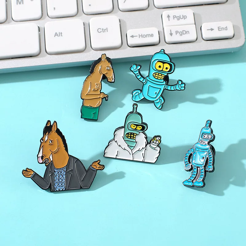 Европейский и американский мультфильм FUTURAMA вылетает будущий значок робот Бенд браслетница, мужской, мужской фибрус