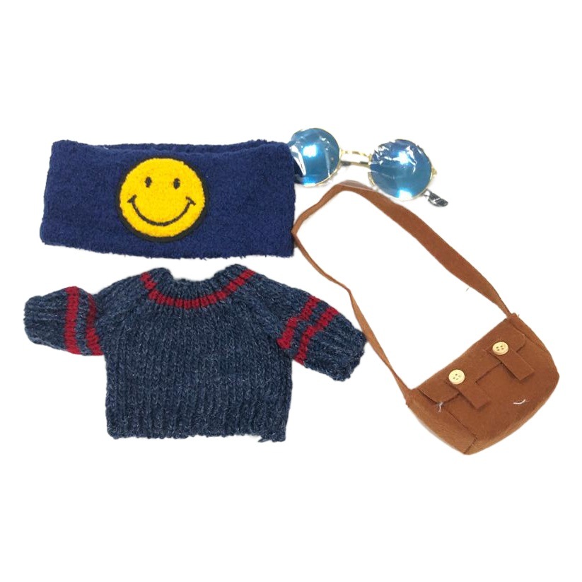 Celebridad en línea de pato ácido hialurónico accesorios de ropa de muñeca ácido hialurónico pato 30cm sombrero gafas accesorios pequeños accesorios de pato amarillo