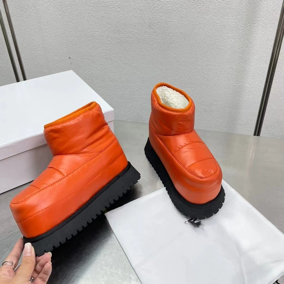 High keep warm winter low boots platform, shoes with down, 2023