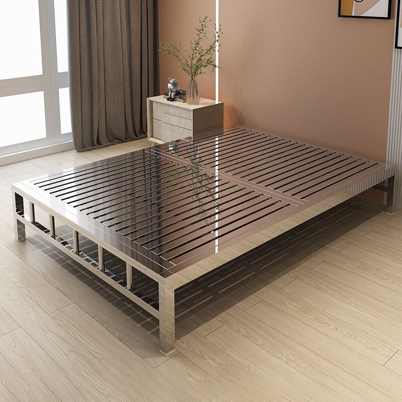 304 Stainless Steel Bed 1.5m Bed Frame Thickeneded Bedroom 1m Kidsren's Tatami Spliced Bed Frame Non-Wrought Iron Bed