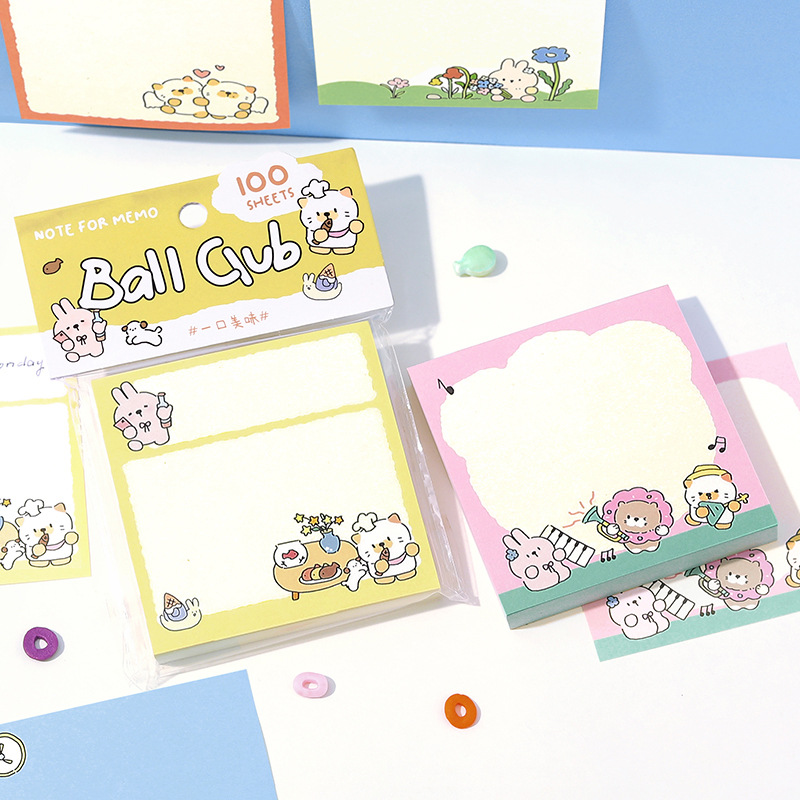 NOTE FOR Notas adhesivas creativas coreanas Maruko Adventure Series Notas de notas para estudiantes Notas de forma especial