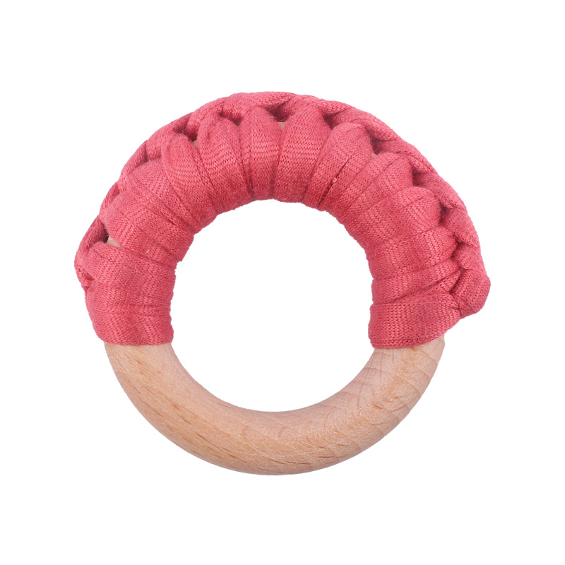 Nuevo bebé suministros hechos a mano de algodón tejido creativo bebé Beech anillo mordedura molar juguete mano