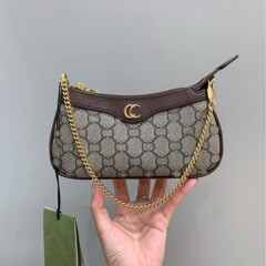 オリジナル Gujia ダブル G 老眼脇の下レディースバッグ本革プリントオフィディアシリーズミニハンドバッグチェーン麻雀バッグ