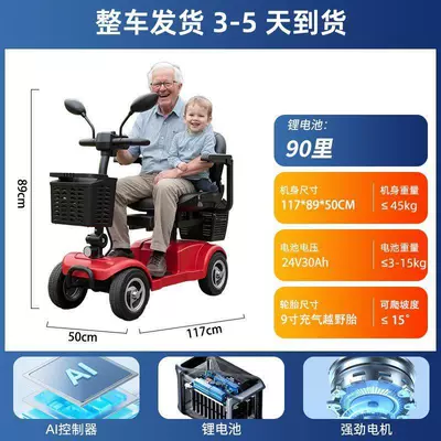 for the Elderly, Foldable, Dual-Seater, Household — Qatlanan elektrik velosipedlər - export-modelpneumatic-tire-lithium-battery-30atwo-person90-miles