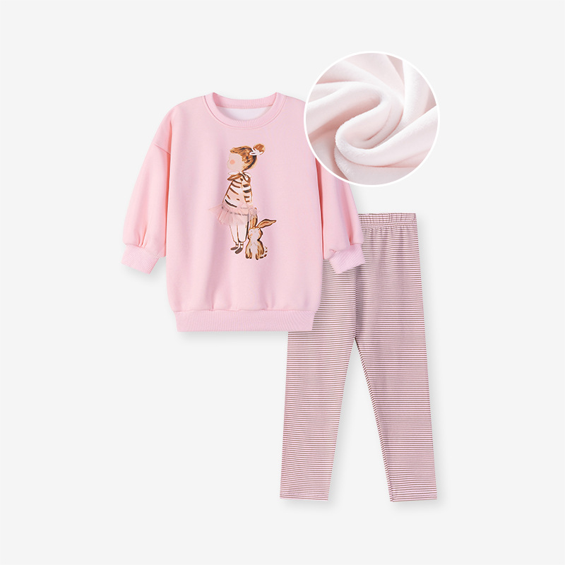 La fuente de ropa para niños fábrica nuevo traje de niña linda otoño más traje de terciopelo para niños ropa para niños europea y americana al por mayor