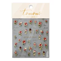 Tomoni тисненые наклейки для ногтей популярные старинные наклейки для ногтей фабрика оптом букет японских роз 3703