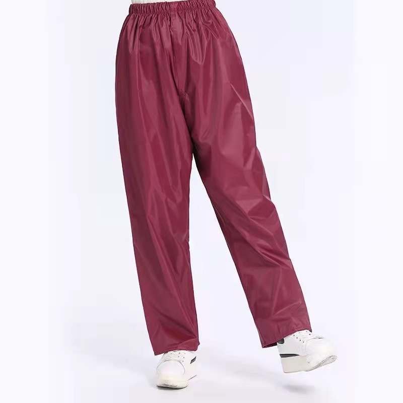 비 바지 남자의 방수 바지 분할 성인 두꺼운 라이드 방비 통기성 야외 방풍 내복 비 바지 싱글