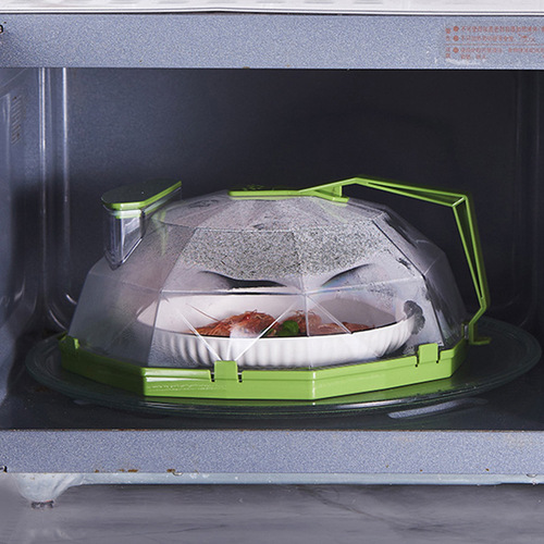Microwave oven heating cover, universal meal cover, splash-proof and oil-proof kitchen household high temperature resistant transparent food preservation cover