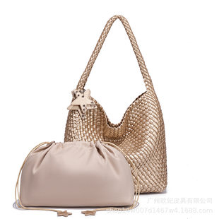 (Cross-border trading), universal woven capacious shoulder bag, purse, one-shoulder bag
