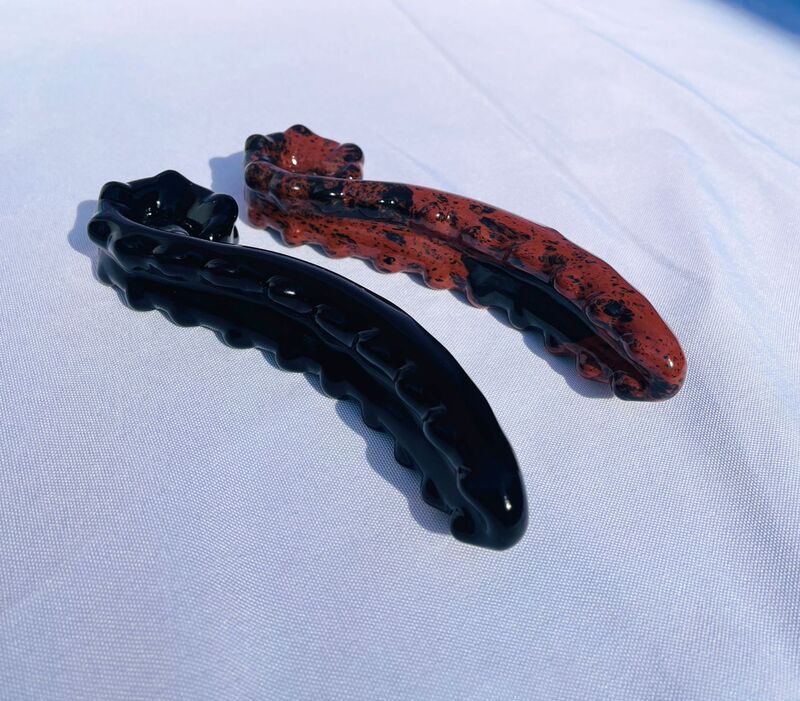 天然黑曜石水晶按摩棒摆件 图 5