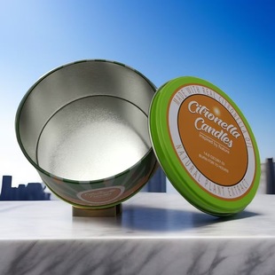 Tinplate Round Candle Jar 110*110*61 Christmas Candy Box Cookie Box Christmas Gift Tin Box