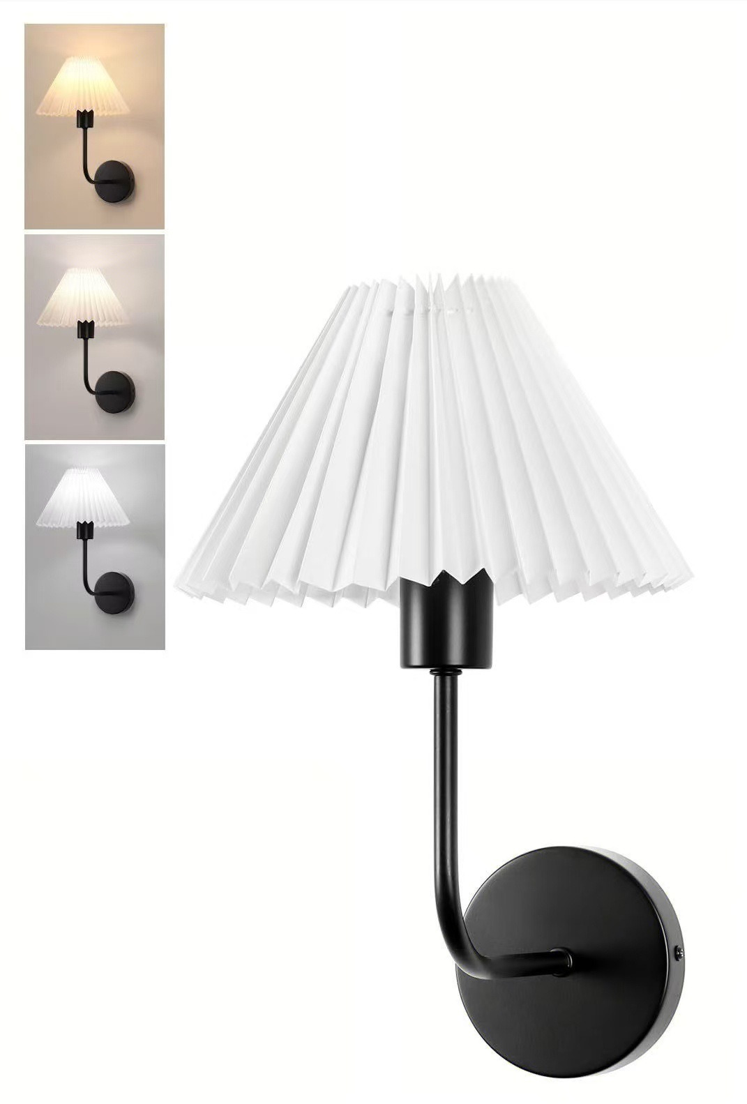 Luz de pared sin cableado transfronteriza americana dormitorio cabecera de cama luz de atmósfera decoración de sala de estar cubierta de lienzo recargable lámpara de pared atenuable