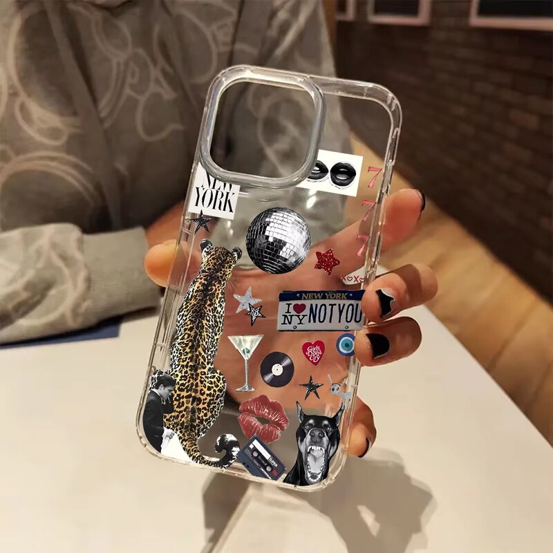 Disco Ball Leopard Iphone17Promax Mobile Phone Case 16 Apple 1514 Transparent 13 Anti-Fall Airbag Case Disco Ball Leopard Iphone17Promax Mobile Phone Case 16 Apple 1514 Transparent 13 Anti-Fall Airbag Case