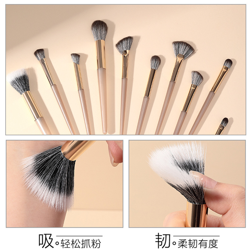 LMLTOP 15 cepillo de maquillaje de una sola pieza de cabello suave de barra larga sombra de ojos blush en polvo herramientas de maquillaje de pintura CXT046