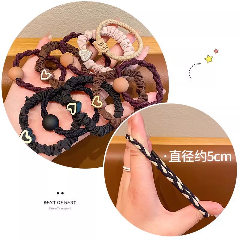 Cuerda para el cabello de dibujos animados, alta elasticidad y durabilidad, banda elástica para atar la cabeza, bola para mujer, lazo para el cabello, cuerda para la cabeza, nueva funda de cuero, accesorios para el cabello, todo fósforo