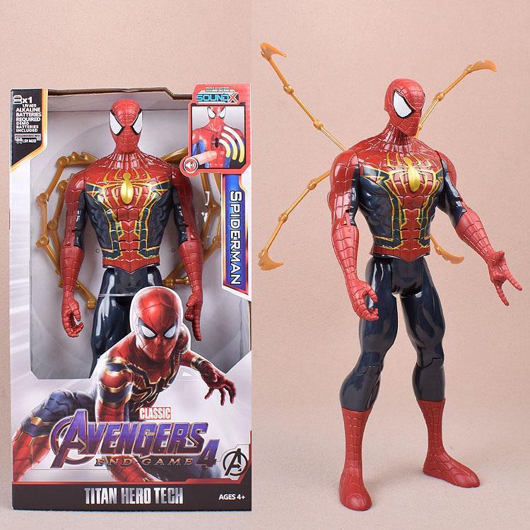 クロスボーダー子供男の子アベンジャーズアイアンスパイダーマンヴェノムブラックパンサーサノスフィギュアライトオーナメントおもちゃ|undefined