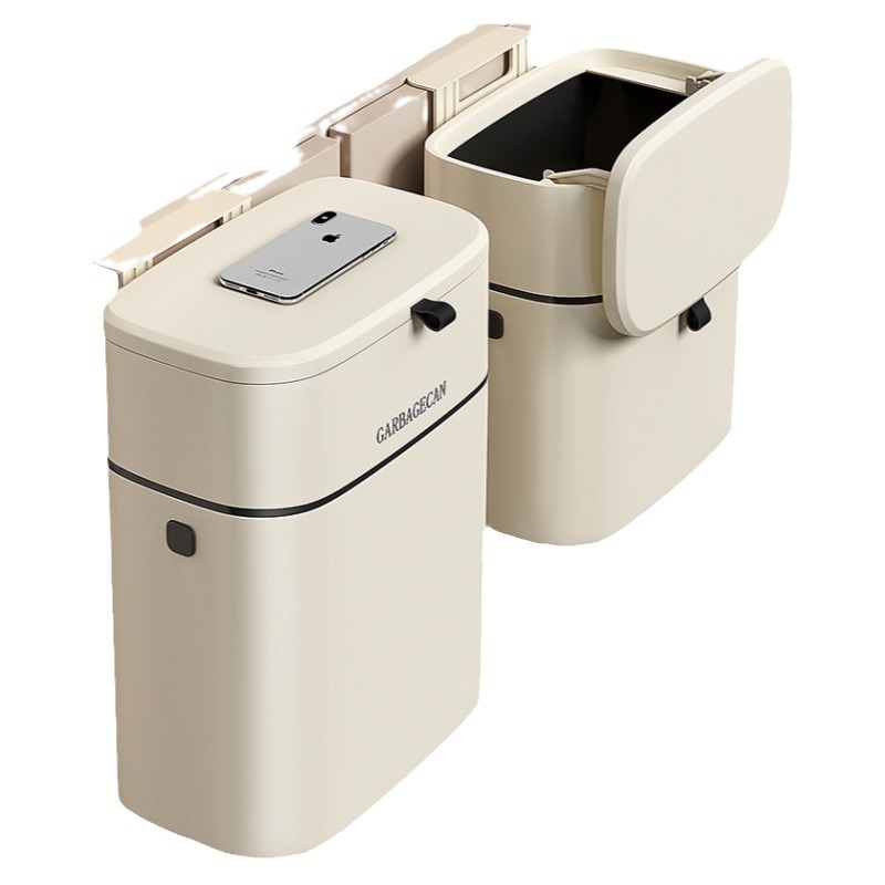 Bote de basura de cocina con tapa para uso doméstico al por mayor 2023 nuevo inodoro montado en la pared inodoro tubo de almacenamiento colgante de residuos de cocina