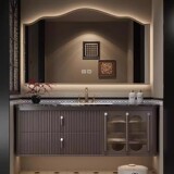 Французская ретро -рок -плита бесшовная интегрированная бассейн Комбинированность Современная американская умывальника Washbasin Oak Luxury Stone