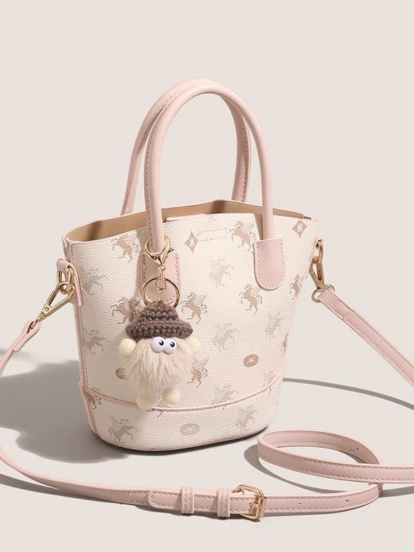 Simple Pegasus impreso Boston bolso femenino 2025 nuevo bolso de bolos de moda bolso de mensajero de hombro