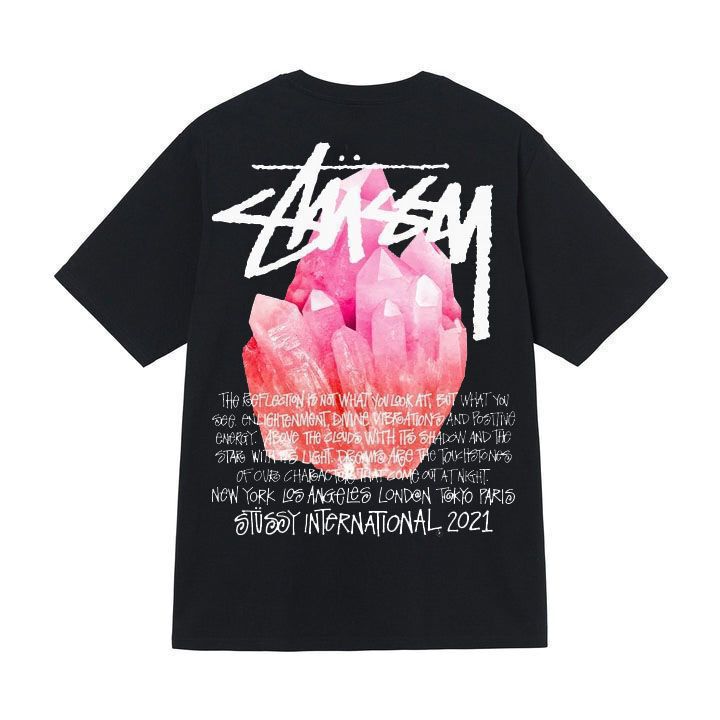 Long-Term Stussy 2025 New Style 8 Men's and Women's Short-Sleeved T-Shirts Summer Black White Men's T-Shirt Wide