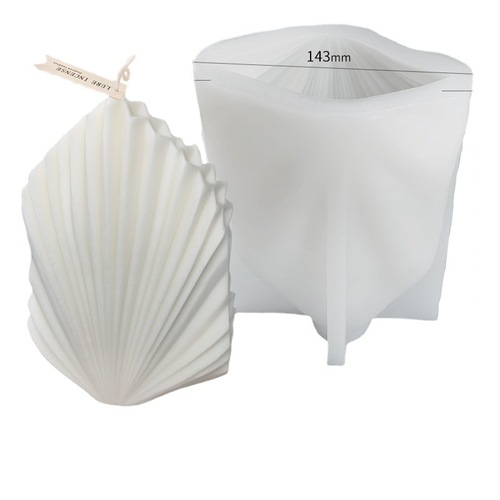 Sanxin Large Scallop Scented Candle Silicone Mold DIY Geometric Handmade Soap Plaster Diffusing Stone Soap Abrasive