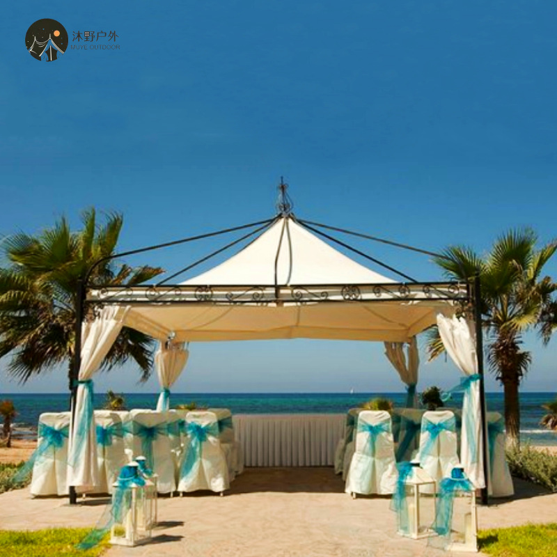 沐野户外展览展销欧式铝合金篷房婚宴庆典展会活动篷房尖顶篷房