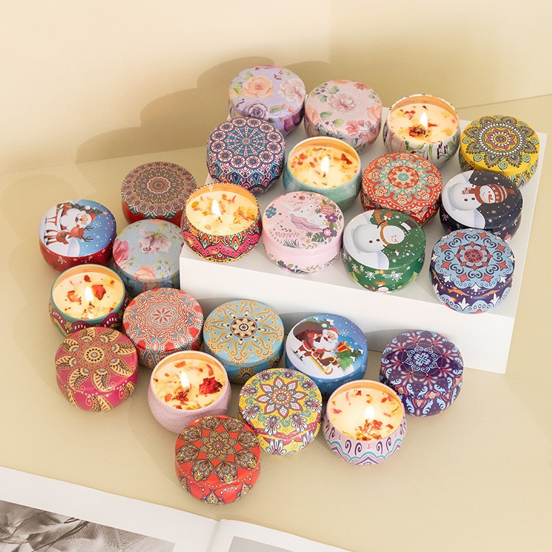 Fabricantes de venta caliente regalo de mano cera de soja flor seca adornos domésticos dormir sin humo aceite esencial de plantas paname