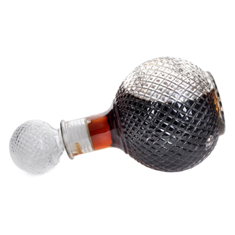 Los fabricantes venden botella de vino de bola redonda 500ml transparente botella de vino tinto creativo sellado botella de vino extranjero botella de vidrio