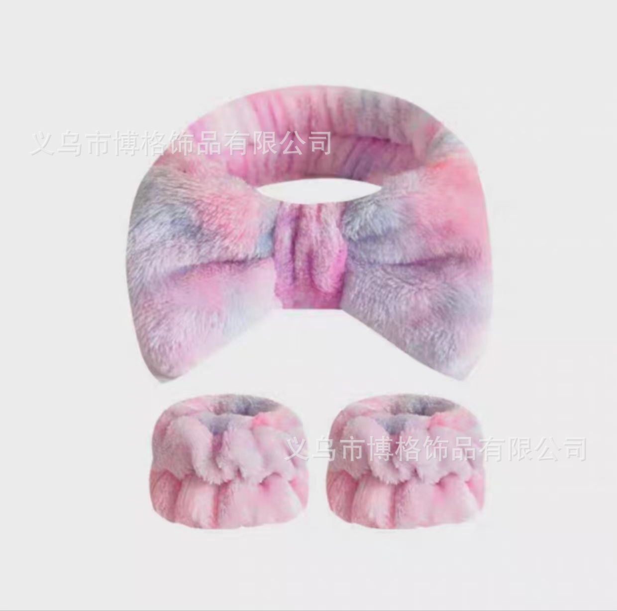 Europa y los Estados Unidos tiñidos transfronterizos fabricantes de correa de cabello de arco directamente para mujeres lavar la cara SPA correa de cabello de franela correa de cabello