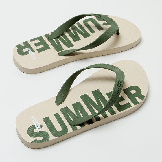 Summer Men's Rubber Women's Non-slip 2025 Outer Wear Korean Style Ins Slippers Beach Shoes Clip Feet New Flip Flops Sandals