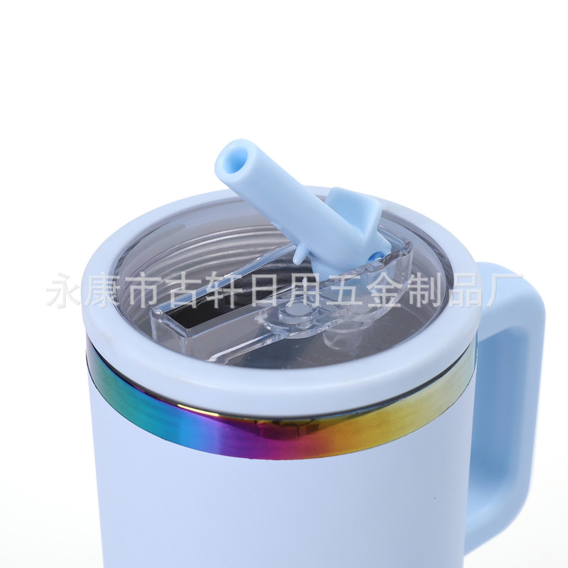 新款20oz手柄汽车杯304双层不锈钢真空保温杯便携车载保冷冰霸杯|undefined