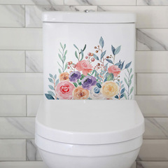 Travel & Comfort MT23049-MT23057 Wholesale Cross-Border Bathroom Toilet Seat Flower Wall Stickers for Bathrooms – Creative, Waterproof Designs