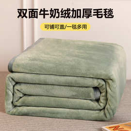 毛毯冬季加厚牛奶绒床单单件铺床家用宿舍法绒珊瑚绒毯子加绒盖毯