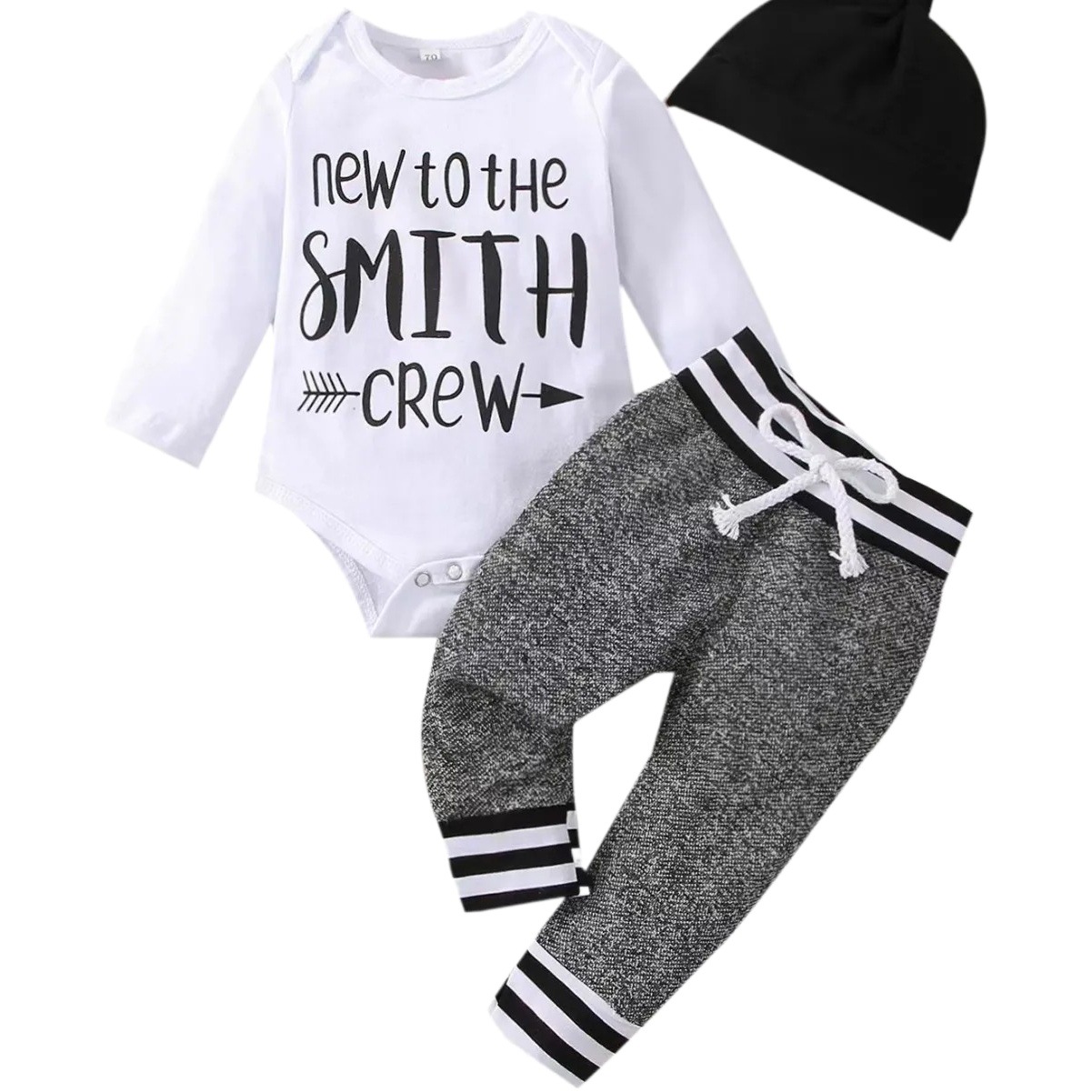 2023 Amazon recién nacido Bebé Ropa nueva llegada tripulación ropa Pantalones Niño niño ropa traje image 1