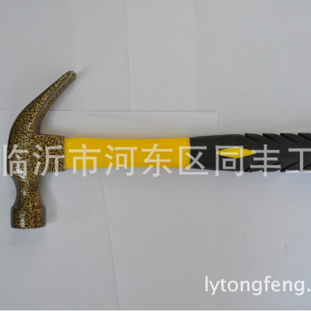 厂家供应美式弯角羊角锤 五金手动工具 包塑柄16oz羊角锤