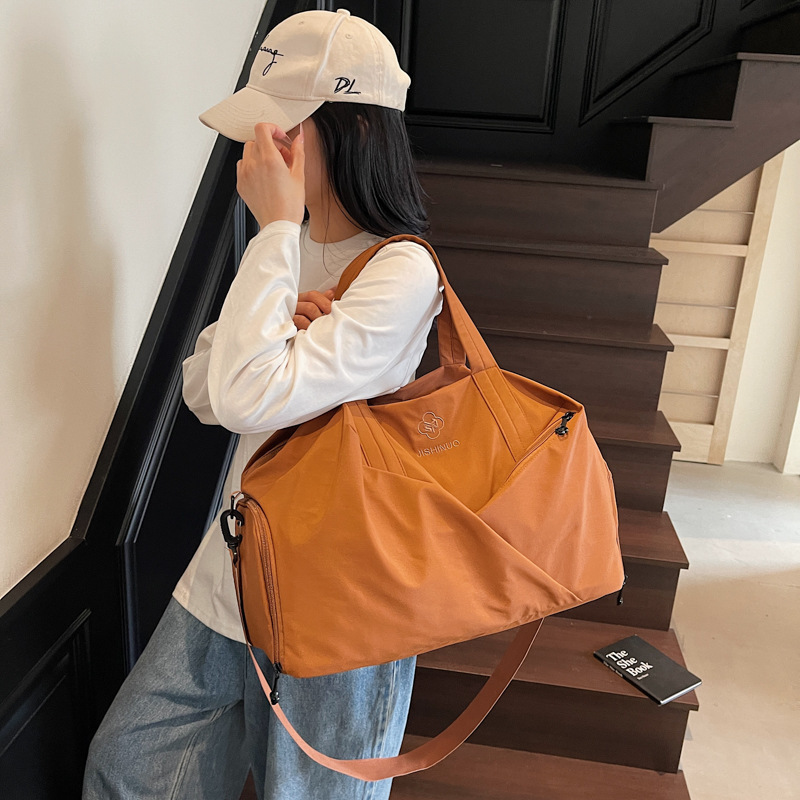 跨境健身包女独立鞋仓瑜伽包干湿分离游泳包牛津布防泼水旅行包|undefined