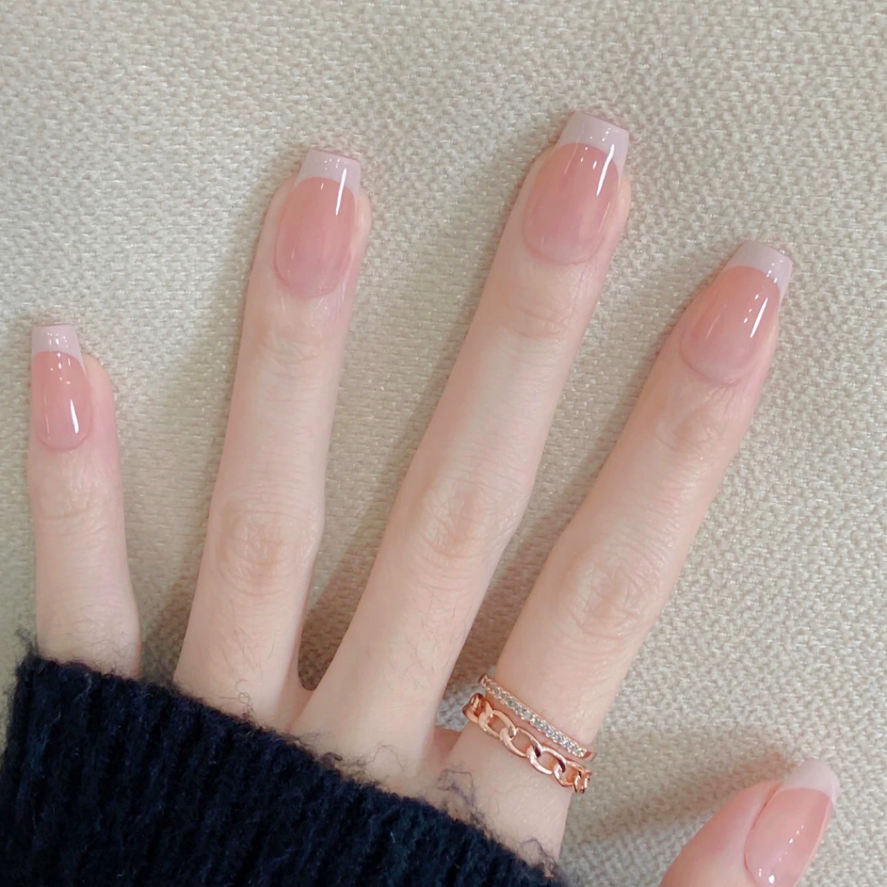 Открыто [30 штук] Носить простой маникюр с кремом