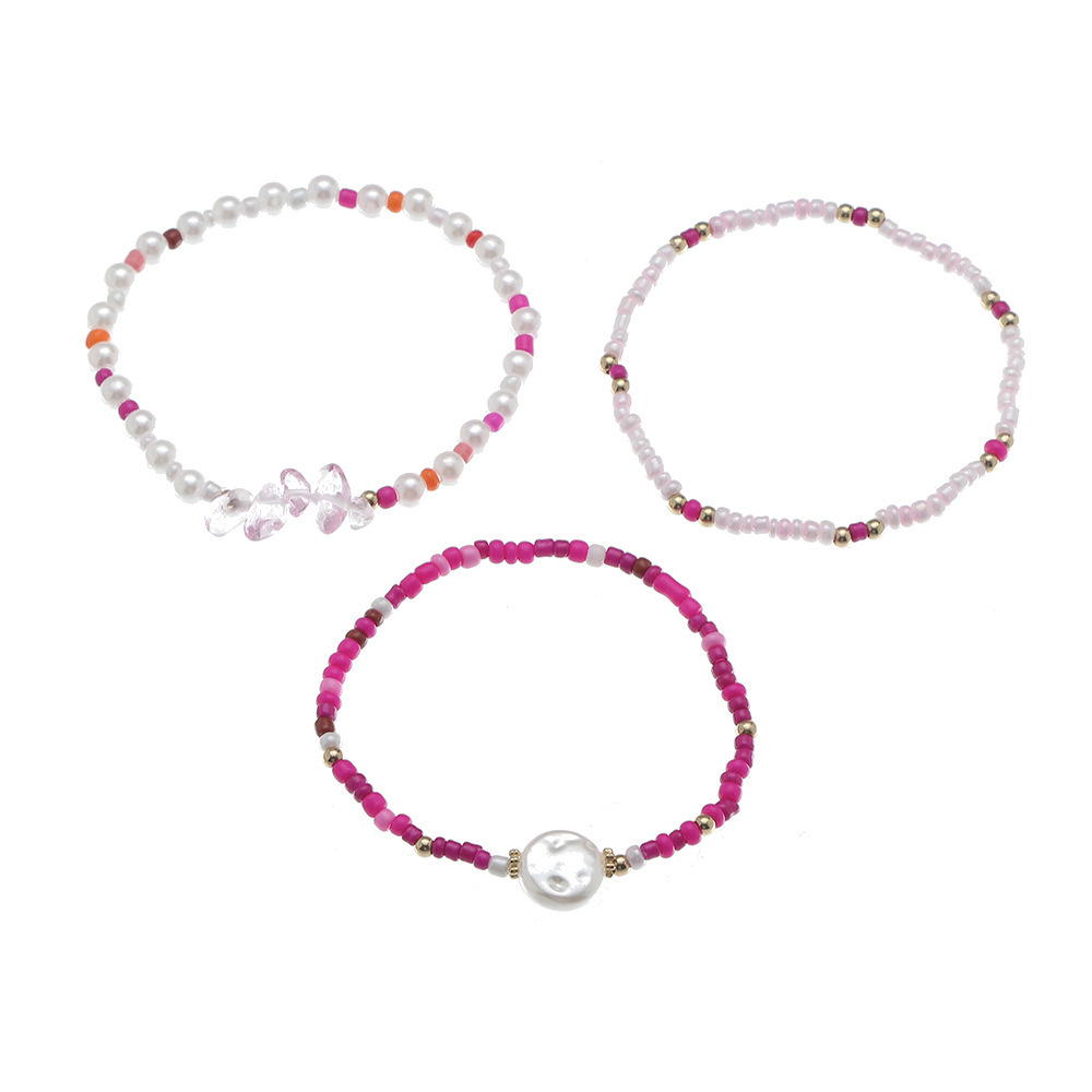 15g Weight Bracelets Classification Beads Chain Material 1 Set Quantity Casual, Daily Occasion Artificial Crystal, Seed Bead Material Geometric Pattern Women's Gender Beaded Design Simple Style Style Simple Style Geometric Artificial Crystal Seed Bead Beaded Women's Bracelets 27