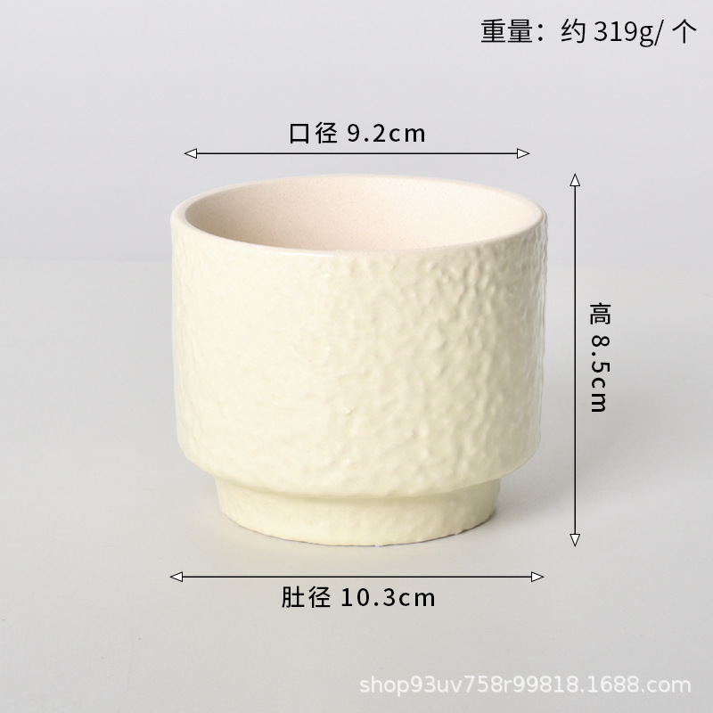 Pot de cerámica crema INS lujo ligero de alto nivel sensación de plantación de orquídeas mariposa simple orquídeas plantación de pot de porcelana blanca Dehua