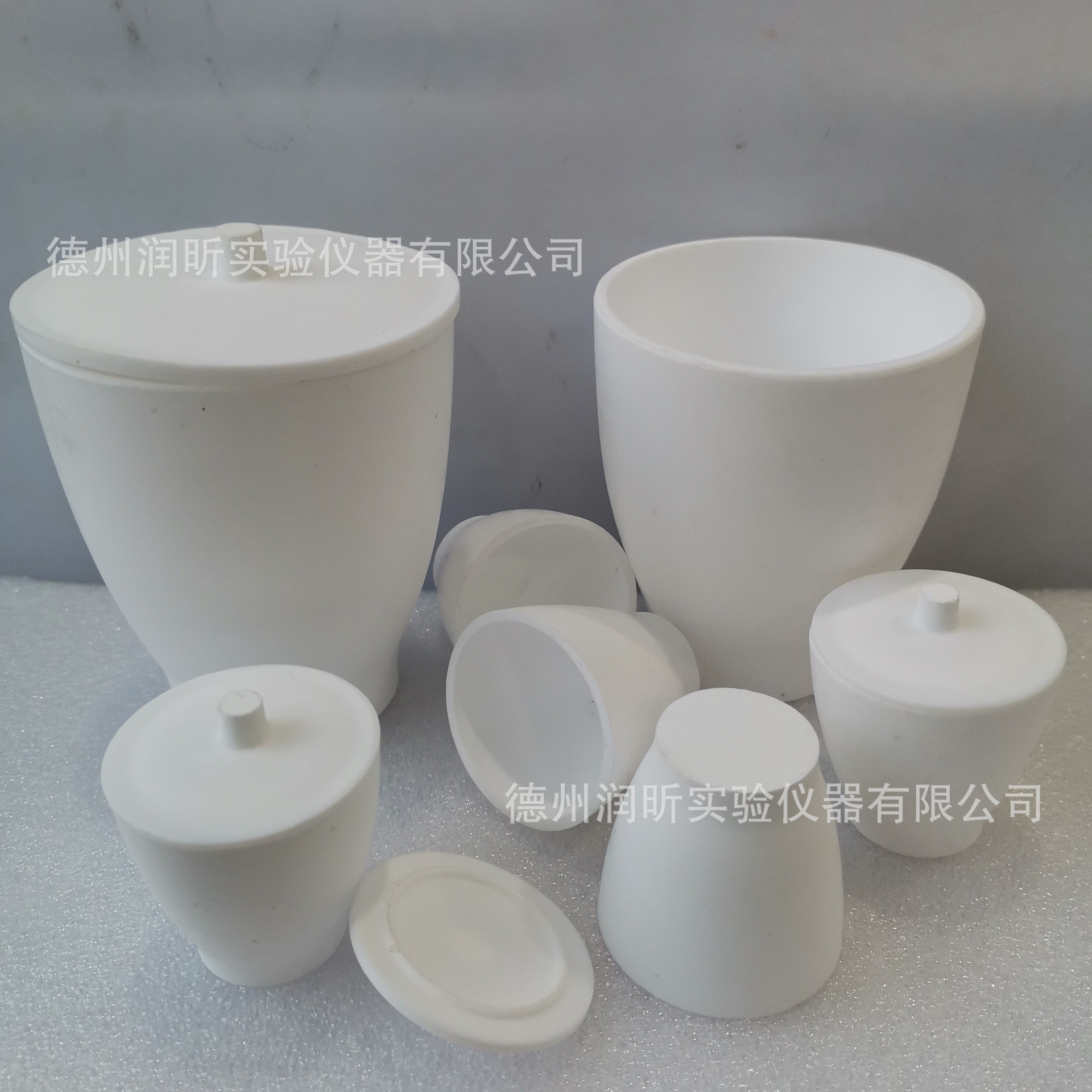 PTFE坩埚 聚四氟乙烯坩埚30/50/100/250铁氟龙强酸碱高温四氟坩埚