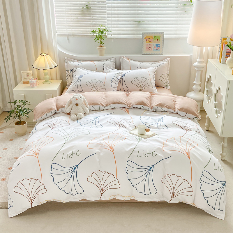 Cubierta del edredón al por mayor sábana de algodón cubierta del edredón individual algodón lavado cama doble cubierta del edredón fabricante de algodón