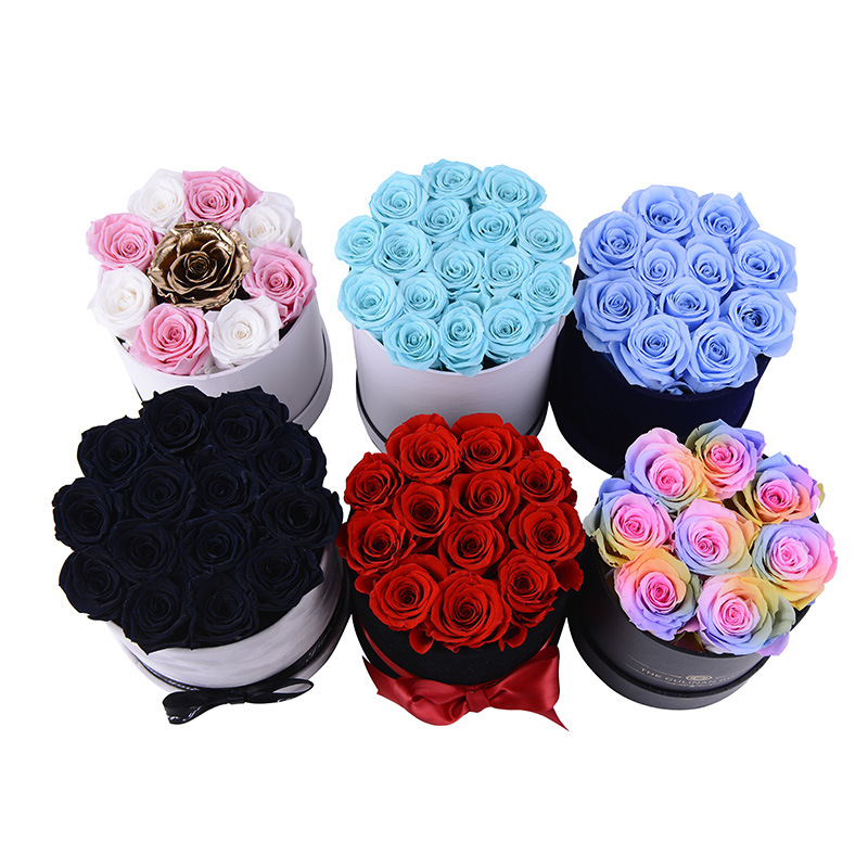 Rose Embrace Barrel Flower Box Navidad Día de San Valentín Regalos Transfronterizos Redondo Embrace Barrel Flower Wholesale