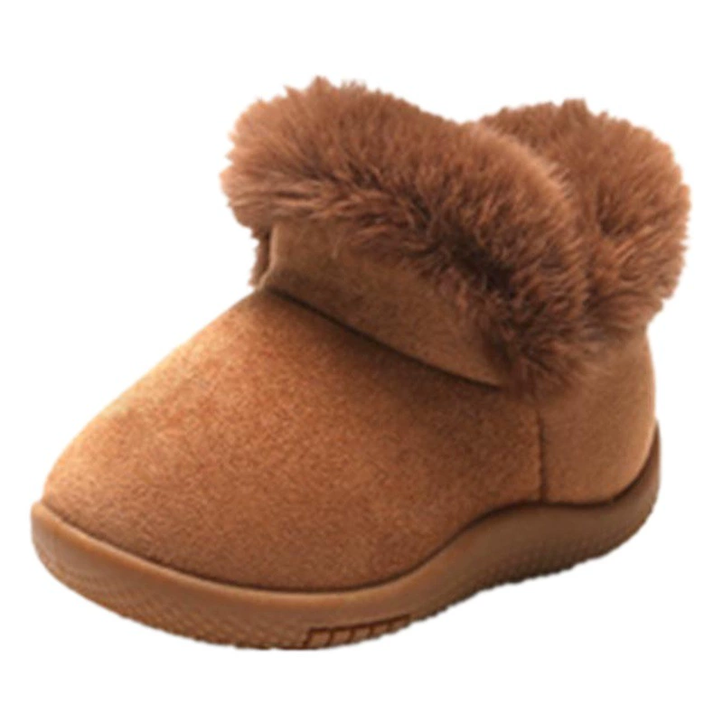 От 0 до 5 лет Детские зимние сапоги, утолщенная детская обувь для малышей на флисовой подкладке, Детская шерстяная хлопковая обувь для мальчиков и девочек на мягкой подошве, зима