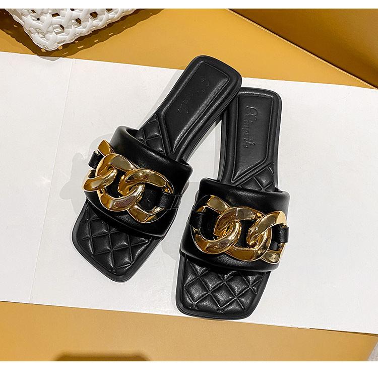 Pantofole di pelle di pecora da donna Net Red 2023 New Summer Leather One Word Pantofole da donna abbigliamento estivo moda scarpe da spiaggia tendenza_voghion.com