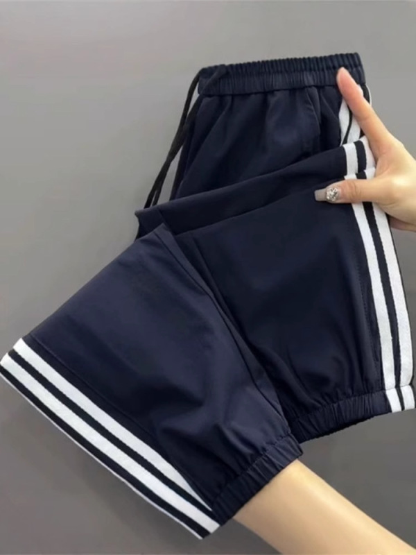 大きいサイズの薄いアイスシルクハーレムパンツ女性の夏薄い緩い痩身カジュアルレギンス9点速乾性スポーツパンツ|undefined