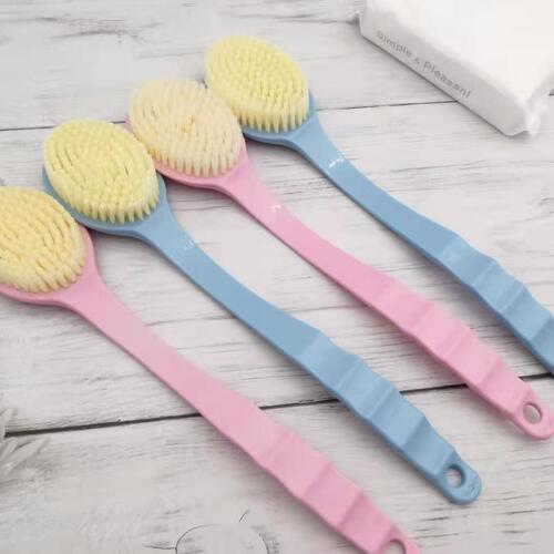 Long-handled soft-bristled bath brush, back brush, adult mud rub, decontamination bath brush, bath rub, back rub, bath brush, body brush