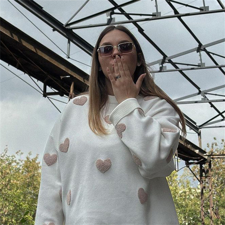 Stylish heart-shaped sweater