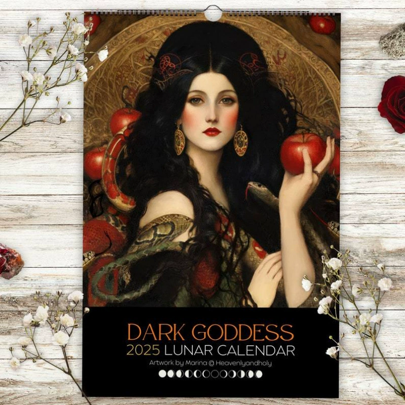 Кантри-готический календарь темной богини 2025 DARK GODDESS Lunar calendar